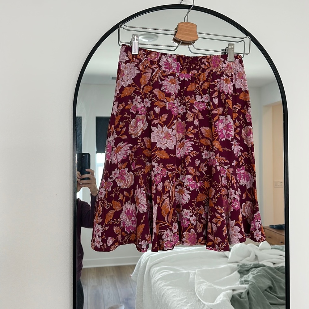 Flouncy floral skirt